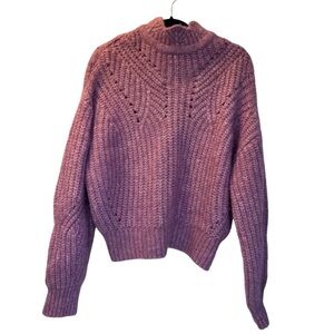 ASTR THE LABEL SUNNIVA MOCK NECK SWEATER Lavender Size Medium